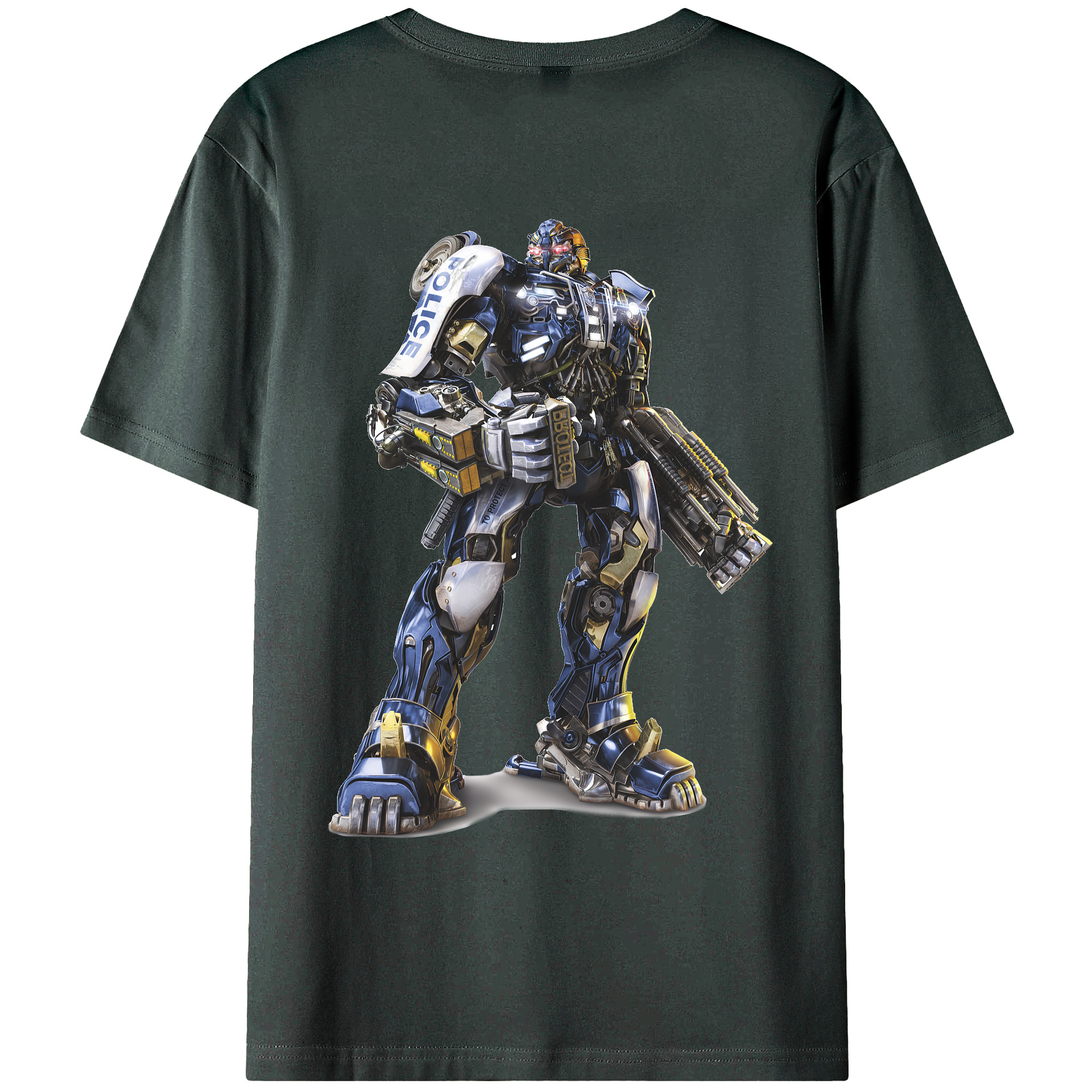 （画像用） Transformers トランスフォーマー 綿100％ メンズ半袖Tシャツ（バックプリント） 通気性
